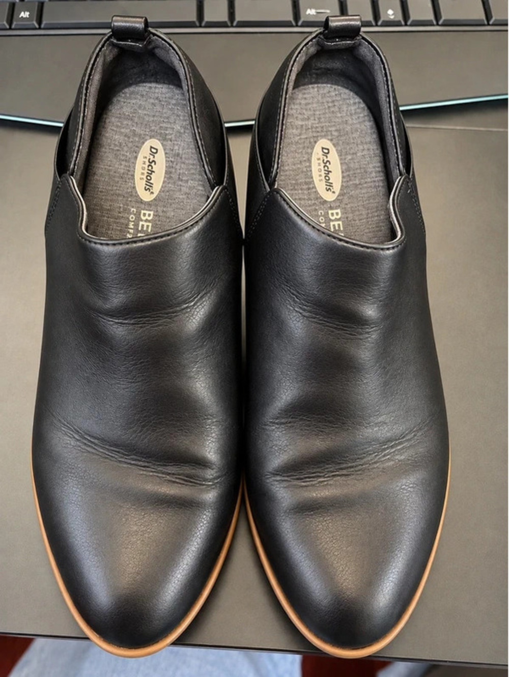 Dr Scholls Black Slip On Comfort Shoes Casual Work Loafers Gift for her Womens 8